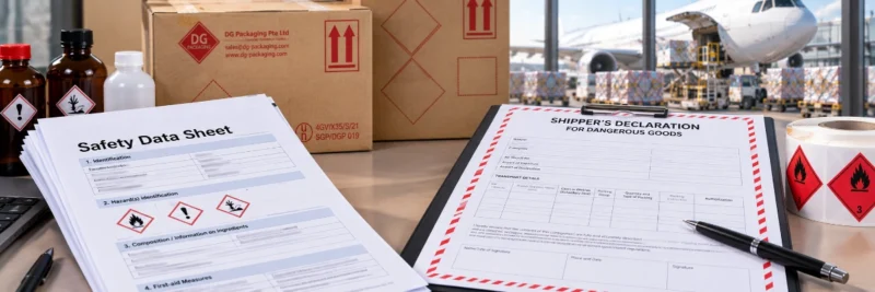 ความต่างระหว่าง MSDS / SDS กับ Shipper’s Declaration (DGD): ทำไมมี SDS แล้วยังส่งออกทางอากาศไม่ได้?